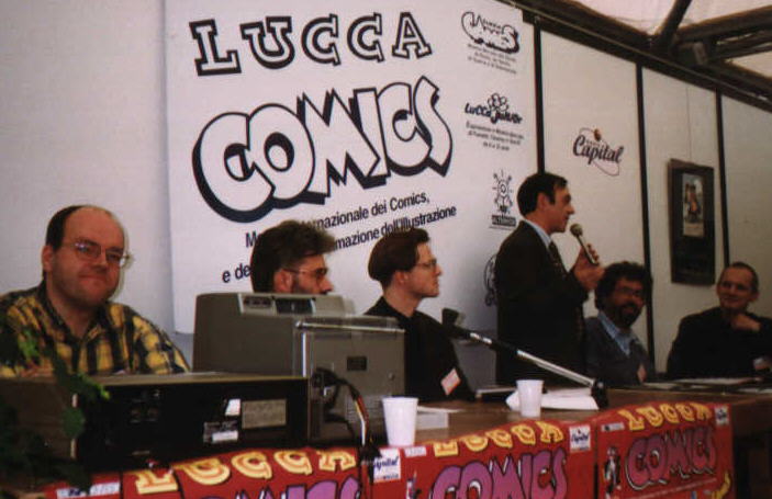 Un momento del dibattito a Lucca 
Comics 1998